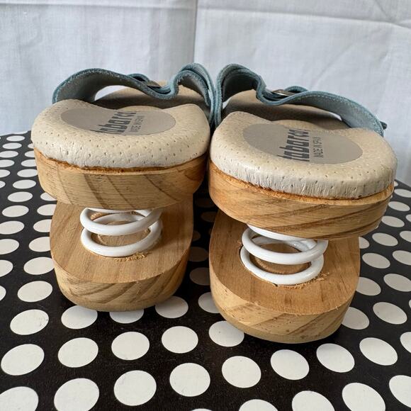 Tabarca Blue Leather Spring Sandals Made in Spain Size 37 - Picture 3 of 6